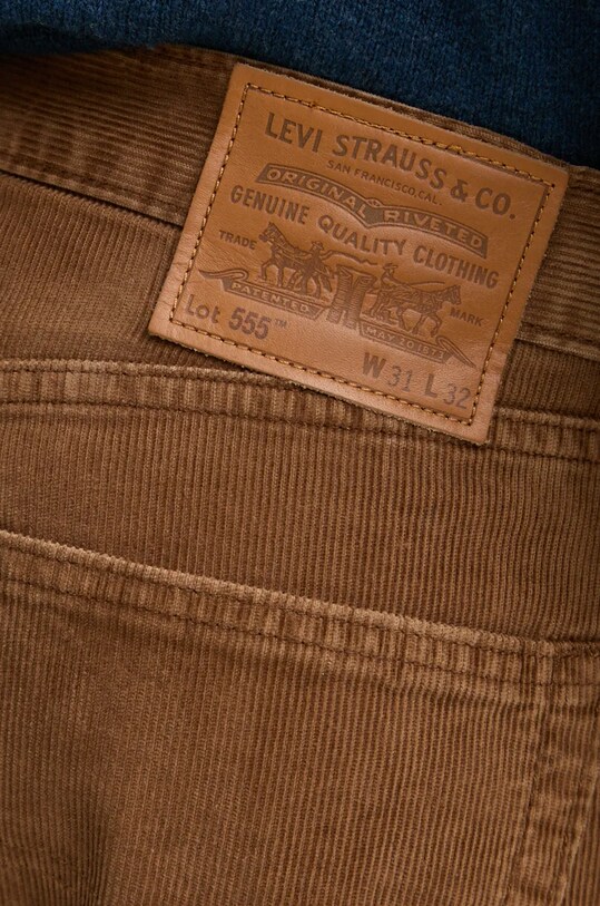 Levi's jeansi 555 RELAXED STRAIGHT maro 000LO