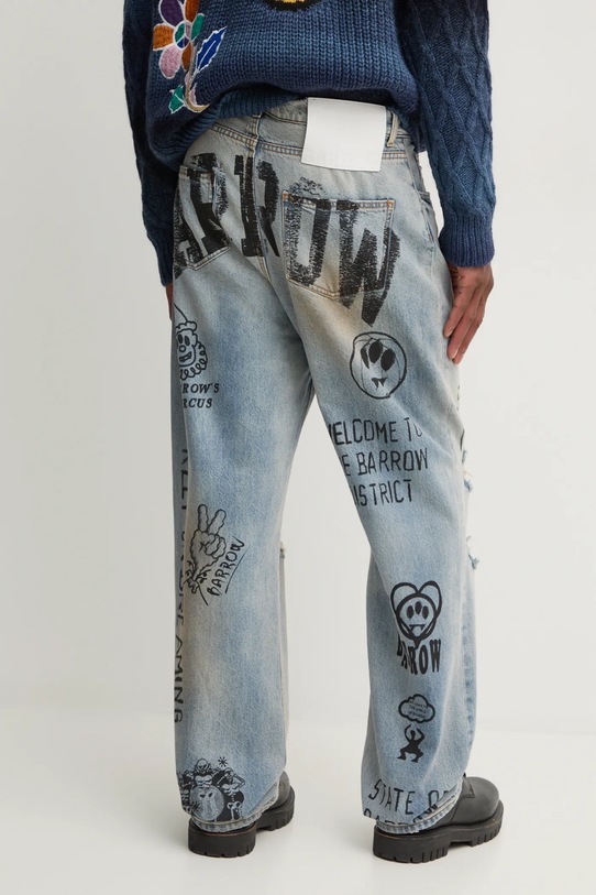 Odzież Barrow jeansy F4BWUADP015 niebieski