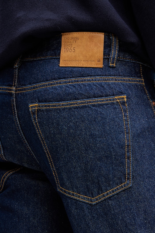 United Colors of Benetton jeansy straight męskie granatowy 4IPC57B88