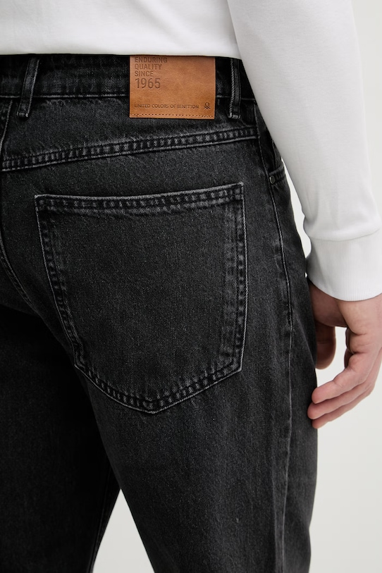 United Colors of Benetton дънки straight мъжки черен 4VKEUE01D