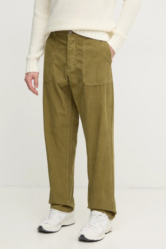 United Colors of Benetton spodnie bawełna zielony 4FYHUF03S