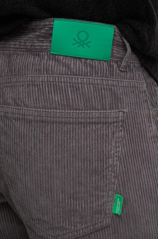 Manšestrové kalhoty United Colors of Benetton šedá 4FYHU7B88