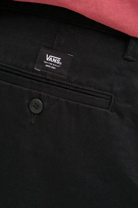 Vans pantaloni de bumbac negru VN000HZDBLK1