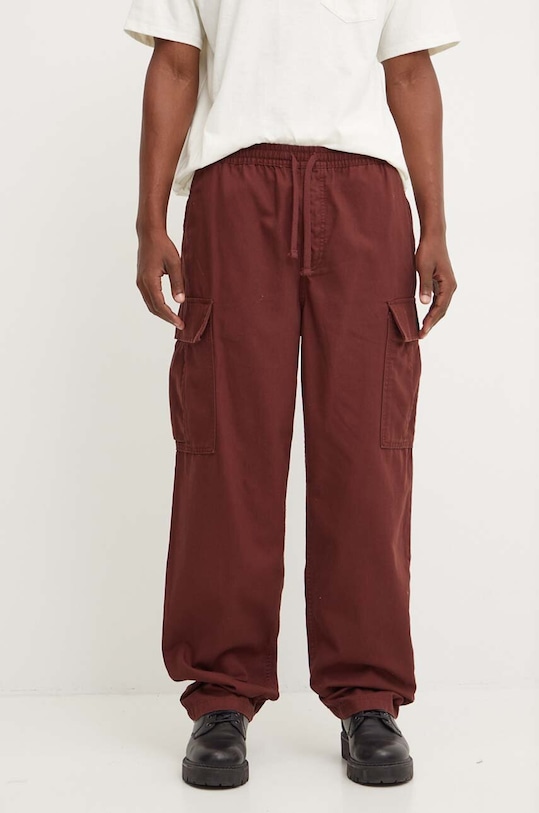 Vans pantaloni de bumbac bumbac maro VN0005Z17YO1