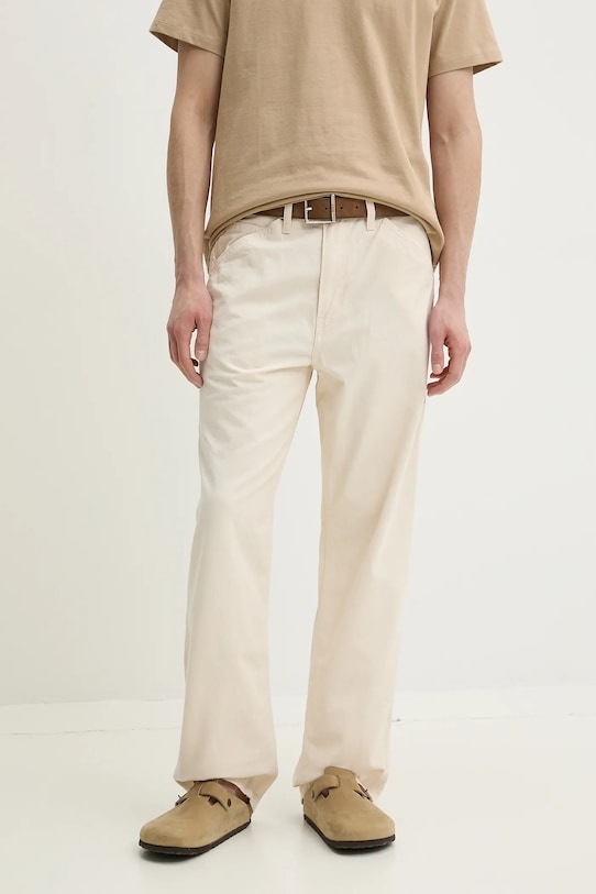 Bavlněné kalhoty Levi's béžová 55849