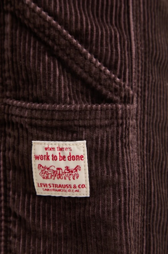 Levi's spodnie bawełniane brązowy 55849