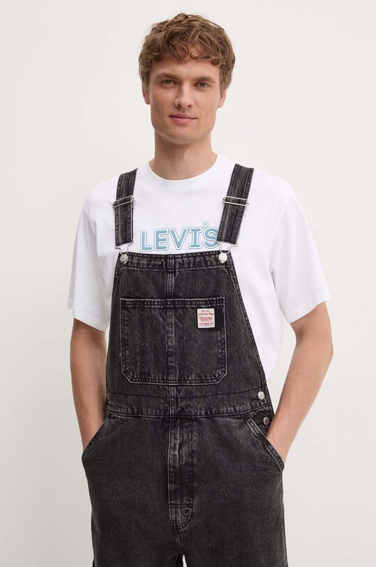 Oblečení Džínové lacláče Levi's 79107 černá