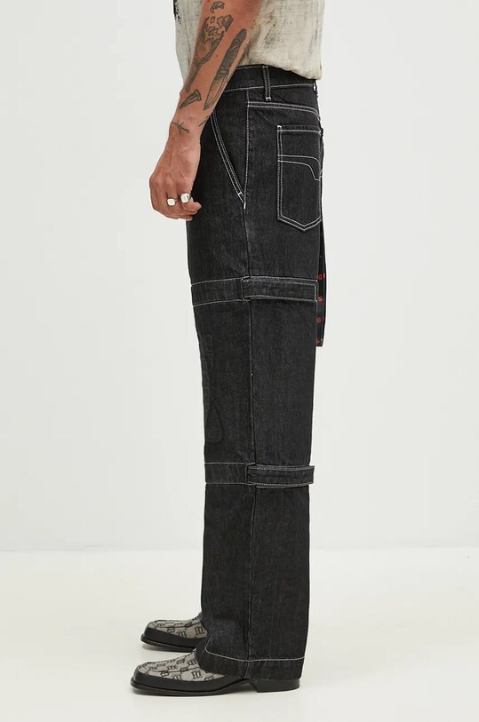 Puma jeansy bawełniane PUMA X A$AP Knee Pad Pants 631006 czarny AW24