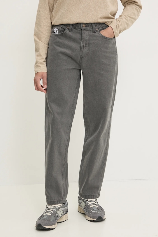 Bavlněné džíny Karl Kani šedá 6000499