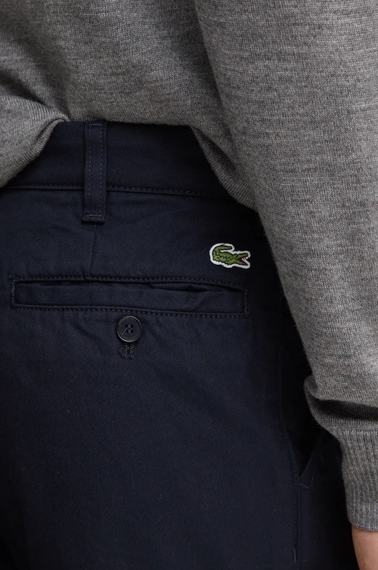 Lacoste spodnie bawełniane granatowy HH7202