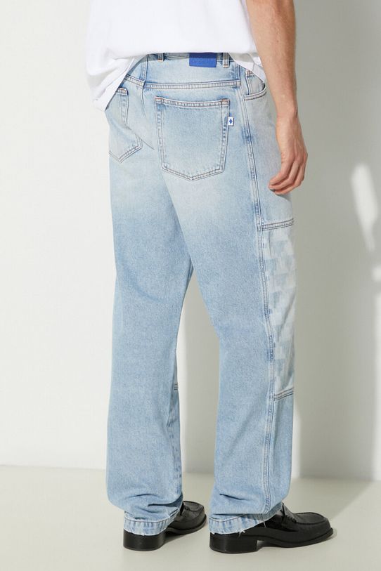 Îmbrăcăminte Marcelo Burlon jeansi Laser Cross Dnm Straight Pant CMYA030F24DEN0034034 albastru