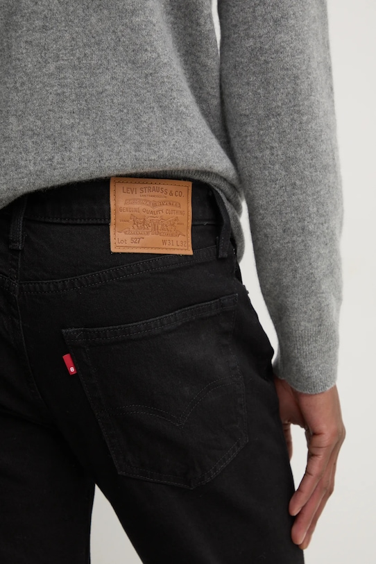 Levi's jeansy 527™ SLIM BOOT CUT czarny 05527