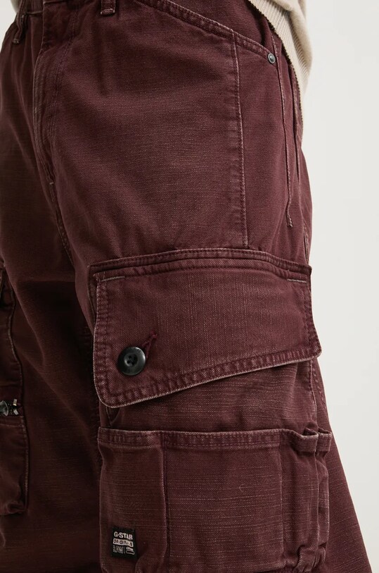 G-Star pantaloni de bumbac burgundia D25359.D491