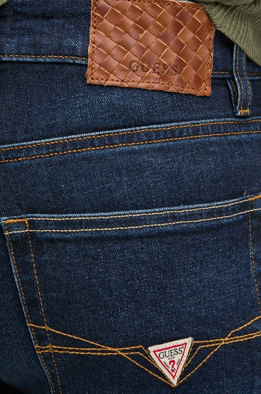 Džíny s příměsí vlny Guess FINNLEY námořnická modř M4BAS2.D5GN2