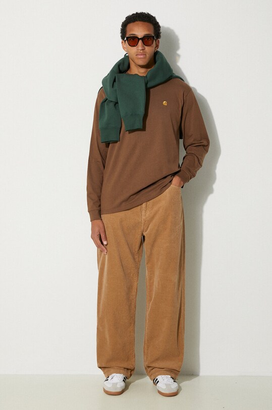 Carhartt WIP pantaloni de catifea cord Landon Pant I032297.2FS02 bej AW24