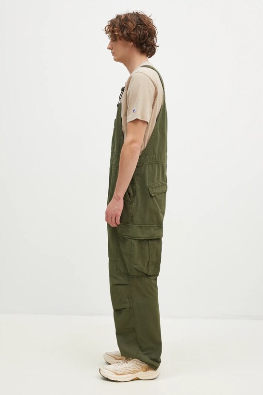 Džínové lacláče Carhartt WIP Cargo Bib Overall I033752.2BR4J zelená AW24