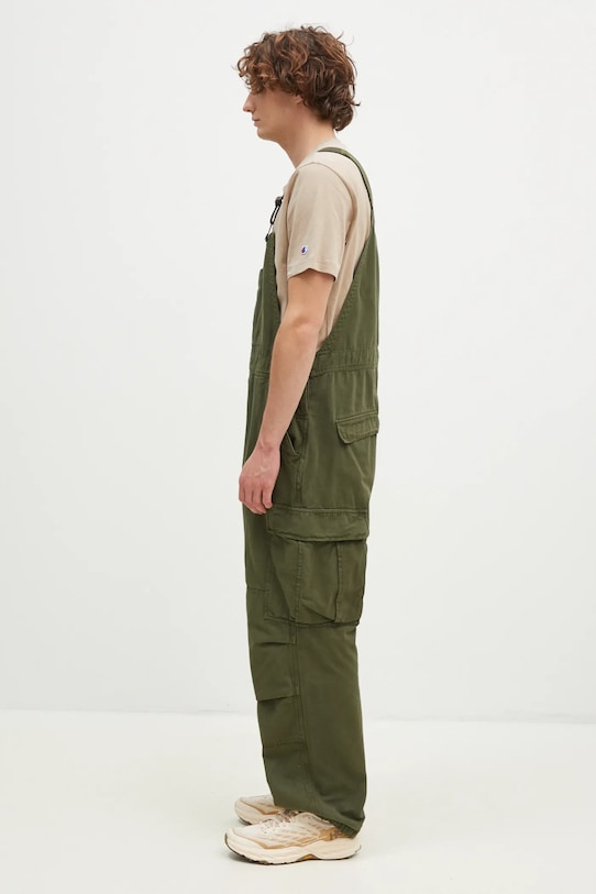 Carhartt WIP denim overalls Cargo Bib Overall I033752.2BR4J green AW24