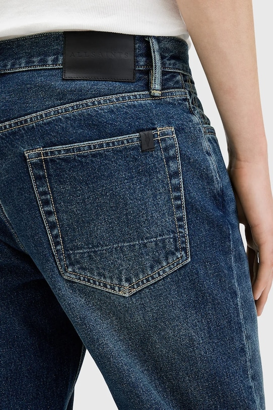 AllSaints jeansy bawełniane REID granatowy M025EB