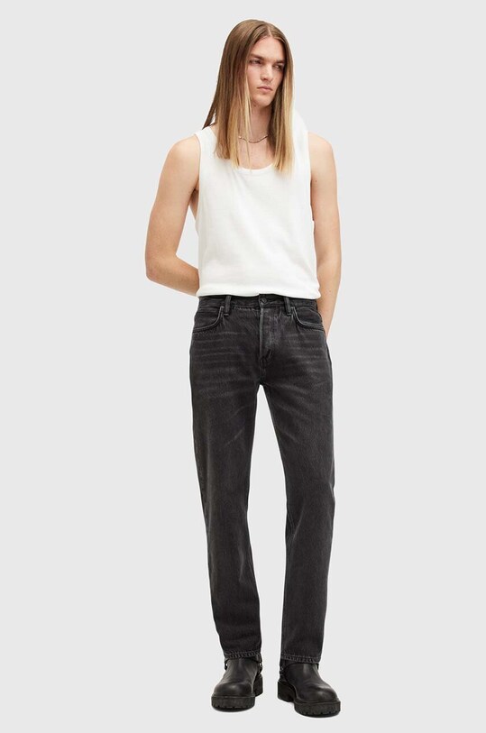 Хлопковые джинсы AllSaints REID чёрный M025EB