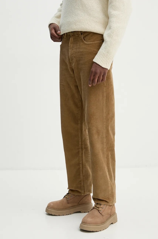 Levi's spodnie sztruksowe bawełna brązowy 29037.0080