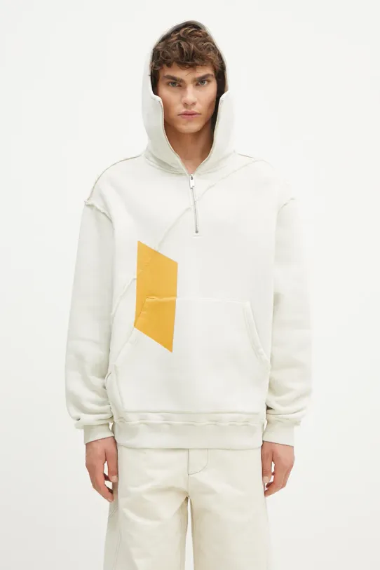 Памучни дънки A-COLD-WALL* Format Pant бежов ACWMB306A