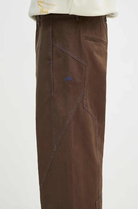 Памучни дънки A-COLD-WALL* Format Pant кафяв ACWMB306A