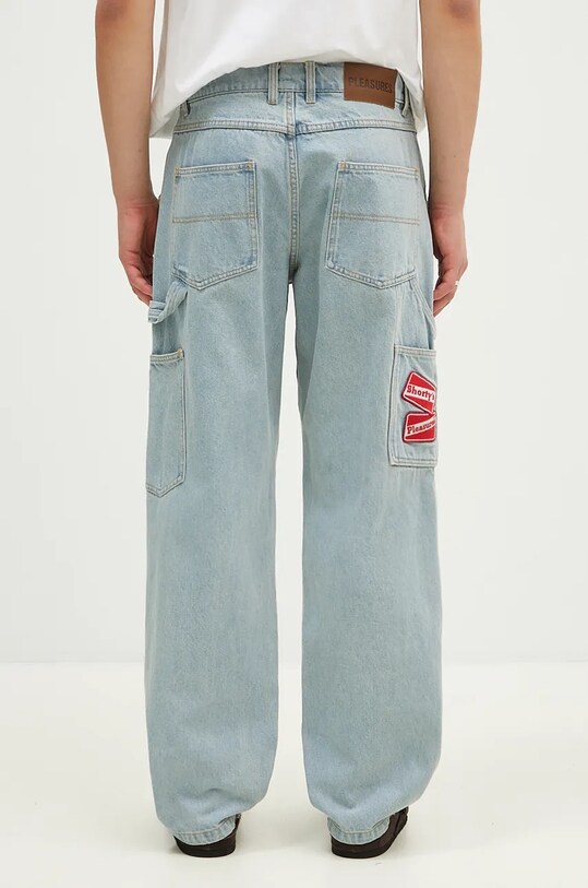 Oblečení Džíny PLEASURES Box Logo Carpenter Jeans P24F001 modrá