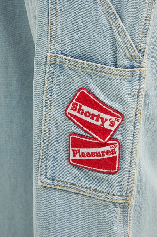 Džíny PLEASURES Box Logo Carpenter Jeans P24F001 modrá