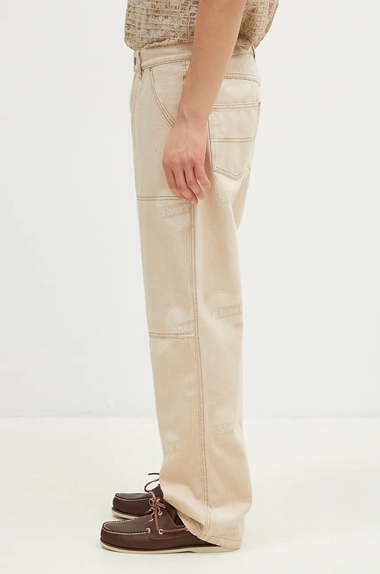Odzież PLEASURES jeansy Heart Ultra Work Pants P24F011 beżowy