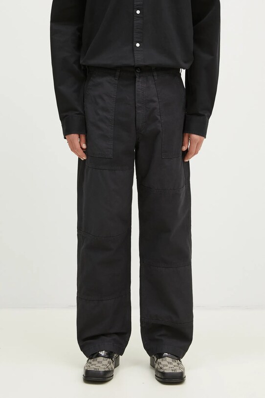 Бавовняні штани Stan Ray K Pant гладкий чорний AW2403293