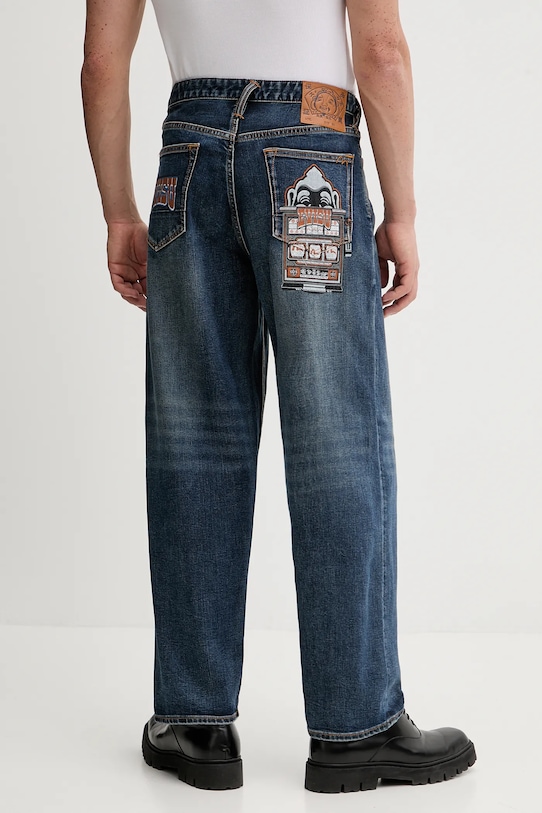 Odzież Evisu jeansy Evisu & Slot Emb 2EAHTM4JE8010 granatowy