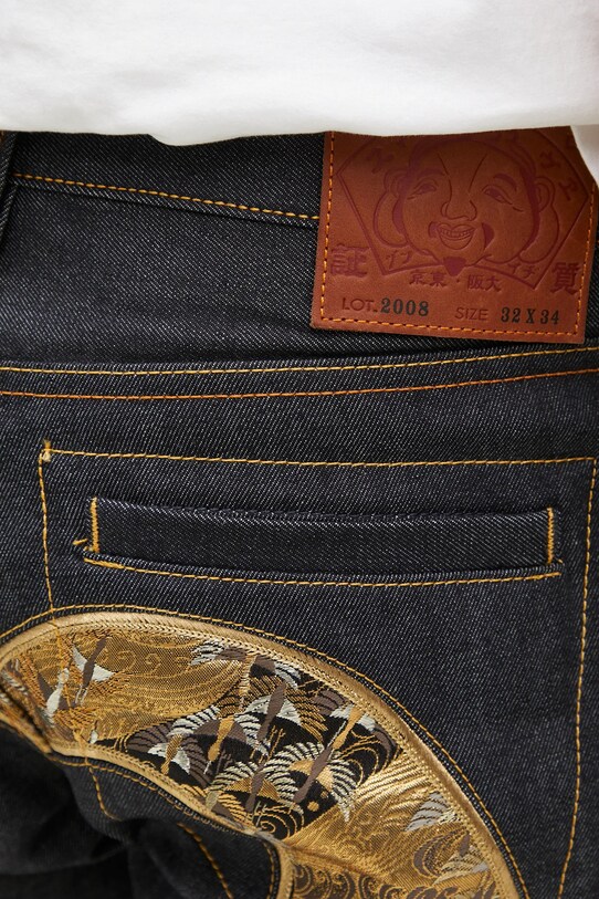 Evisu jeansy Brocade Daicock granatowy 2EAHTM4JE7012