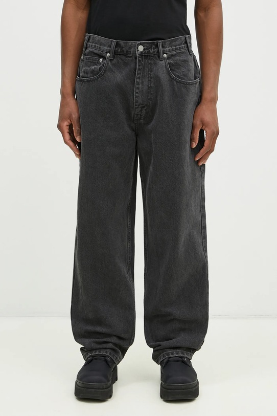 thisisneverthat jeansy Relaxed Jeans czarny TN243DPA5P02