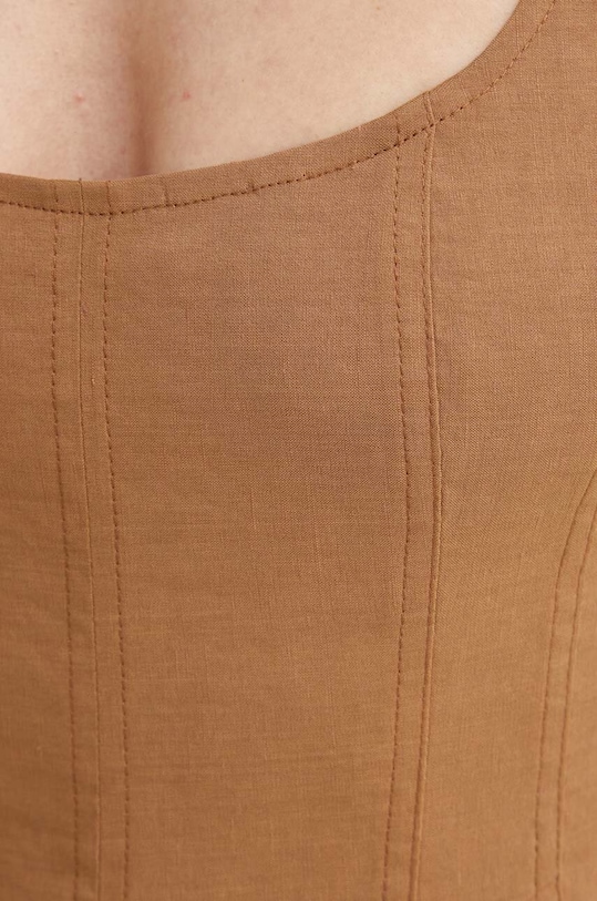 A.L.C. kombinezon lniany Isabel 4JUMP00173 brązowy