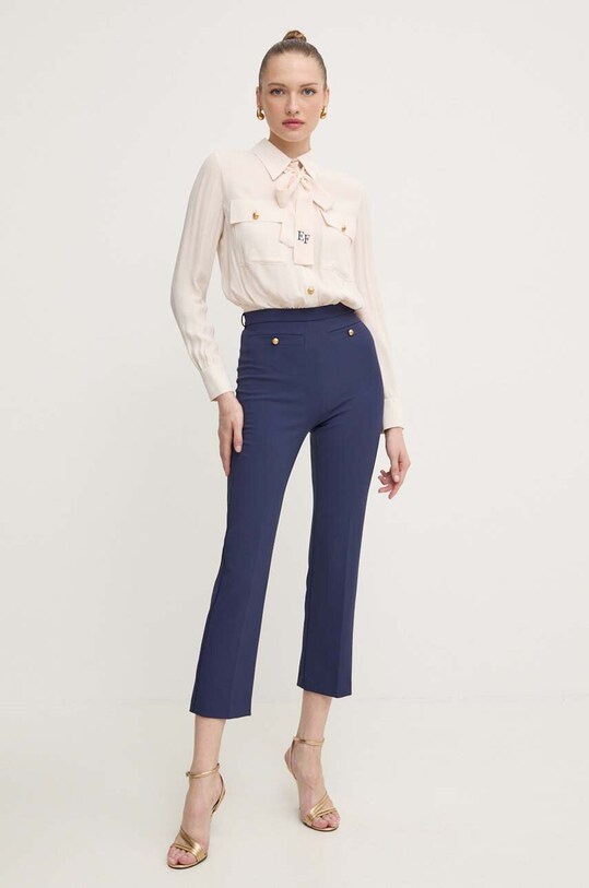 Overal Elisabetta Franchi s elastanom tmavomodrá TUT0446E2