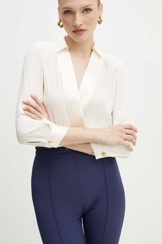 Odzież Elisabetta Franchi kombinezon TU00546E2 beżowy