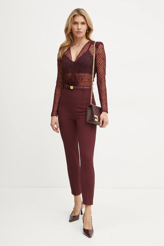 Elisabetta Franchi salopeta cu modele burgundia TU02146E2