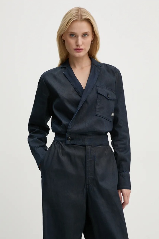 G-Star salopetă din bumbac bleumarin D25317.D777