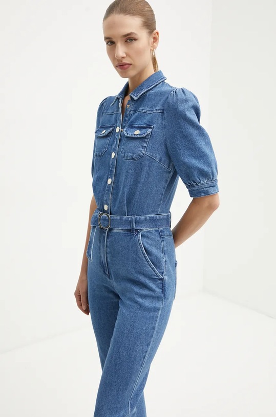 Morgan kombinezon jeansowy PCHICA niebieski PCHICA