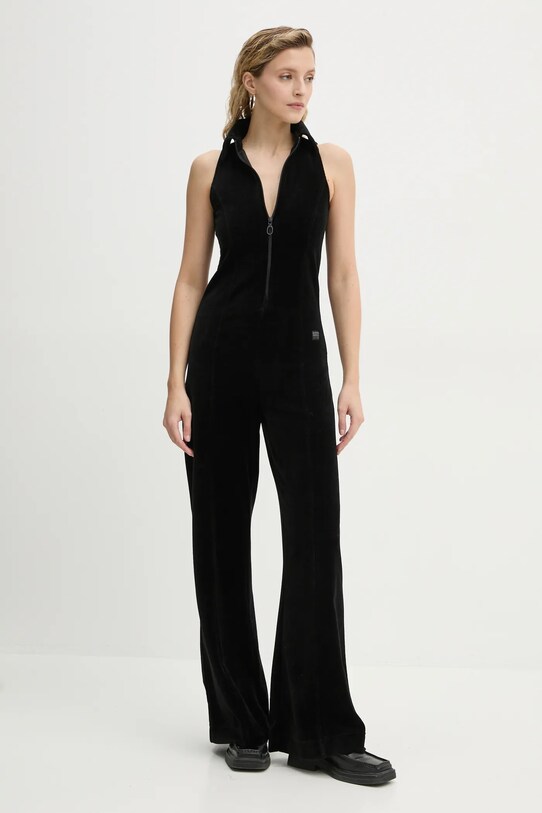 Velurová kombinéza G-Star pletenina černá D25740.D428