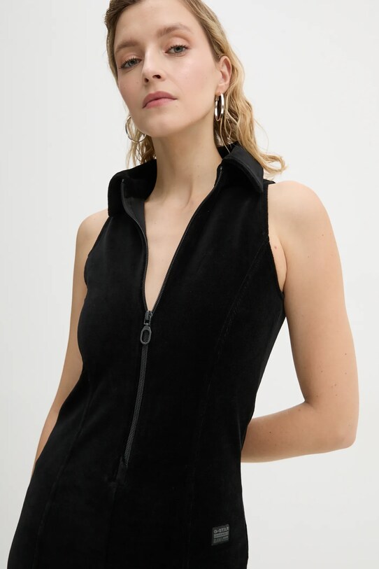 Velurová kombinéza G-Star černá D25740.D428