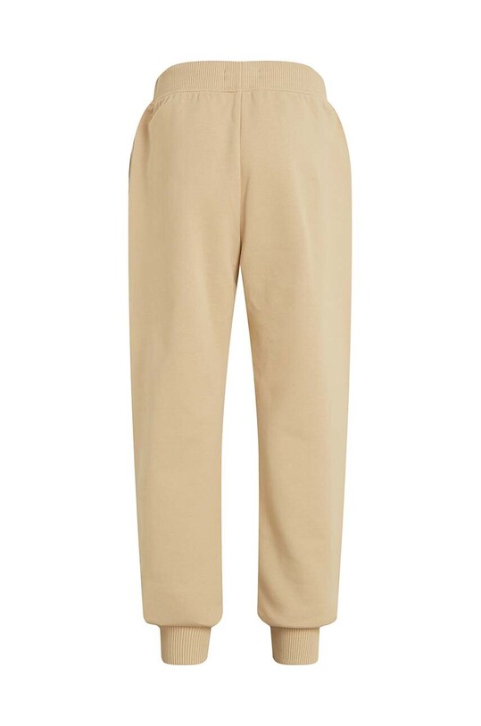 Дитячі бавовняні штани Calvin Klein Jeans MONOGRAM LOGO IU0IU00285.9BYH.104.116 бежевий AW24