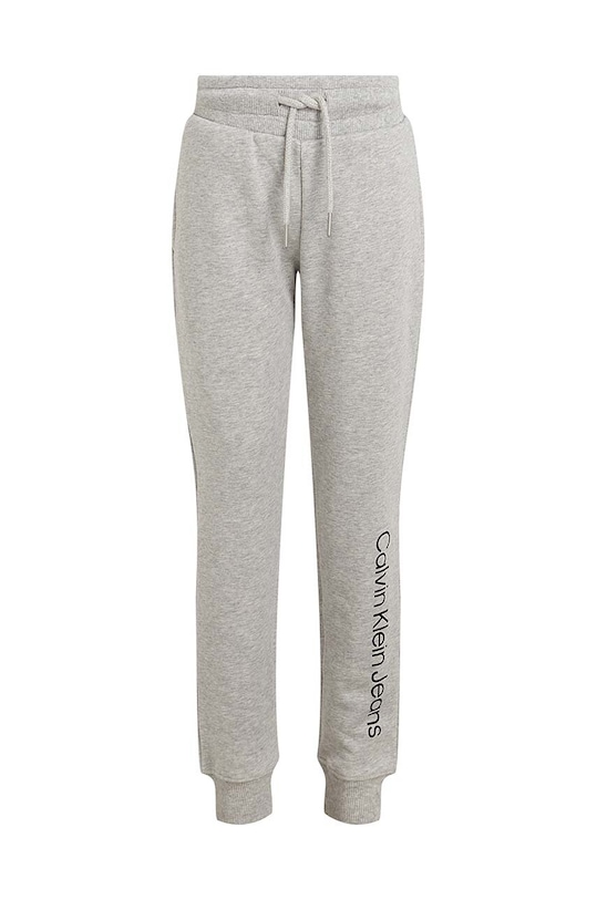 Calvin Klein Jeans spodnie dresowe bawełniane dziecięce REGULAR JOGGER nadruk szary IU0IU00604.9BYH