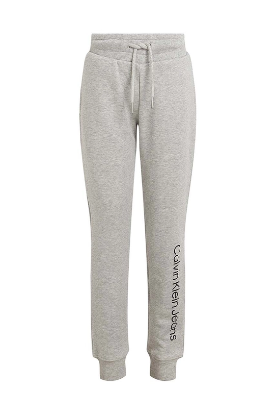 Dječji pamučni donji dio trenirke Calvin Klein Jeans REGULAR JOGGER pamuk siva IU0IU00604.9BYH