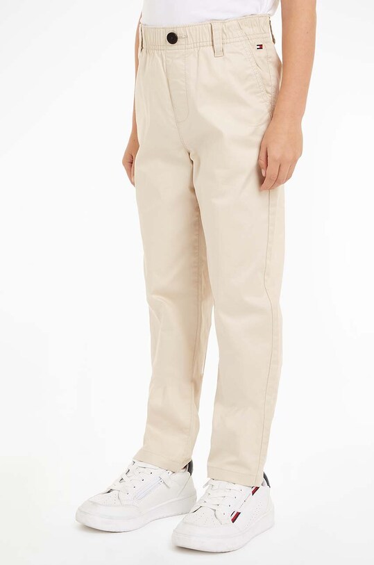Tommy Hilfiger pantaloni per bambini SKATER CHINO PANT tessuto beige KB0KB09146.9BYH