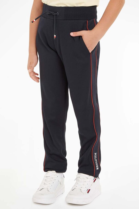 Детские спортивные штаны Tommy Hilfiger TAPE REGULAR трикотаж тёмно-синий KB0KB09066.9BYH