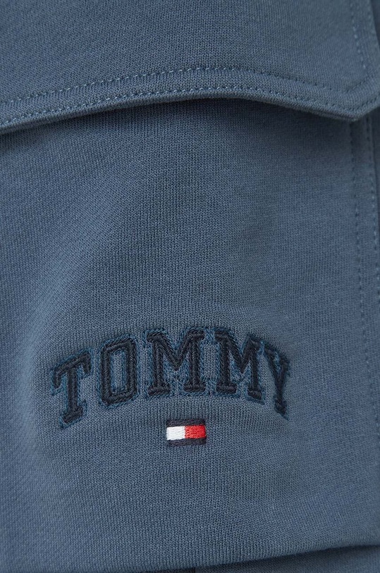 Tommy Hilfiger spodnie dresowe bawełniane dziecięce VARSITY EMBR CARGO granatowy KB0KB09120.9BYH.128.176