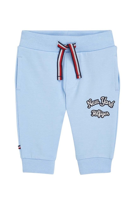 Kojenecké tepláky Tommy Hilfiger pletenina modrá KN0KN01839.9BYH