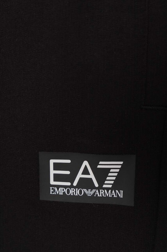Момче Детски памучен спортен панталон EA7 Emporio Armani 6DBP59.BJ05Z черен