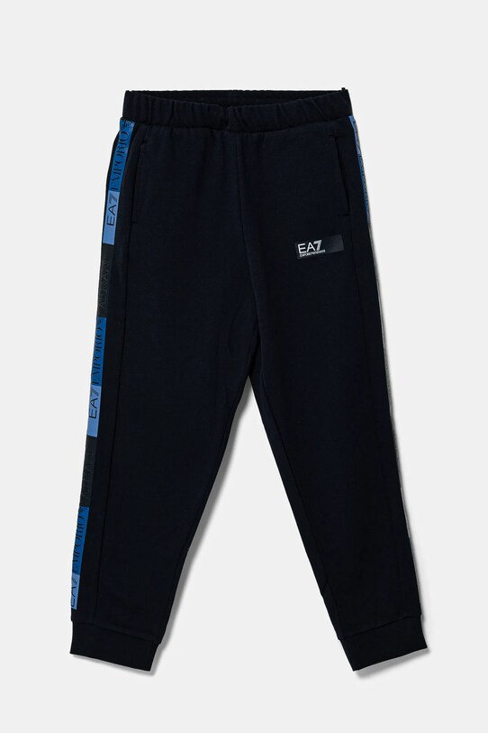 Дитячі спортивні штани EA7 Emporio Armani трикотаж блакитний 6DBP60.BJEXZ